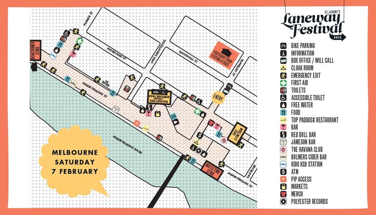 מפה של מלבורן laneways