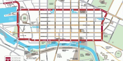 City circle tram מפה