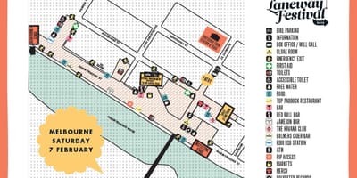 מפה של מלבורן laneways