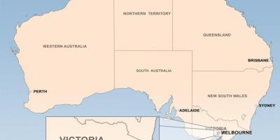 מפה של מלבורן אוסטרליה