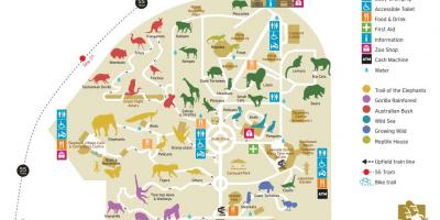 מפת גן החיות של מלבורן.