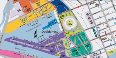 Docklands המפה מלבורן
